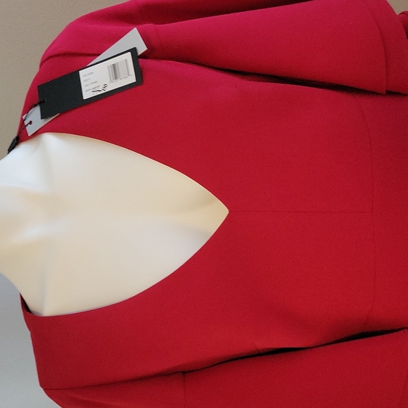 Halston Heritage V-Neck Flounce Sleeve Mini Dress - Picture 2 of 9